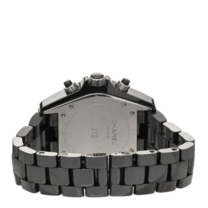 Chanel Stainless Steel Ceramic 41mm J12 Chronograph Automatic Watch Black 3 of 5