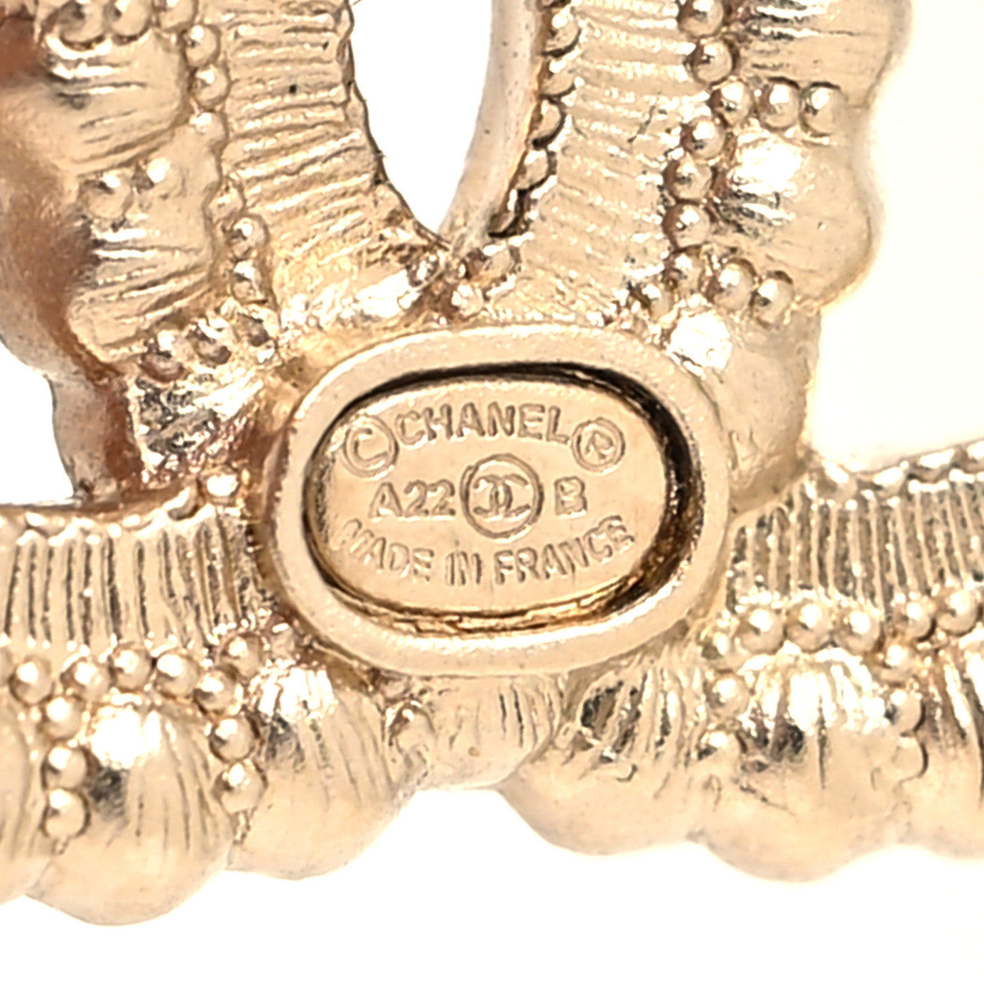 Chanel Crystal CC Earrings Black Gold 4 of 4