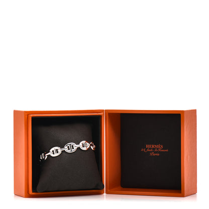 Hermes Sterling Silver MM Chaine d'Ancre Enchainee Cuff Bracelet SH 5 of 5