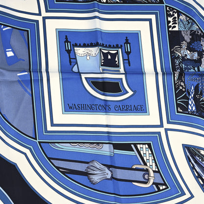 Hermes Silk Washington's Carriage Scarf 140 2 of 4
