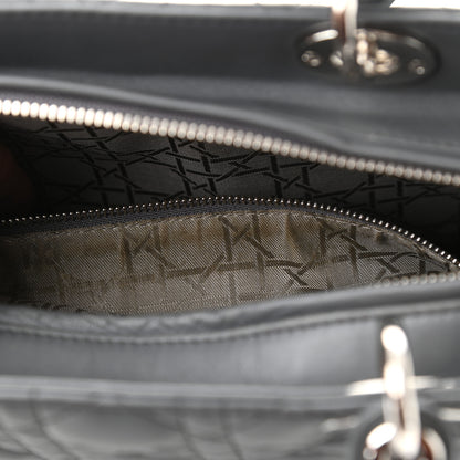 Christian Dior Lambskin Cannage Large Lady Dior Grey 15 of 15