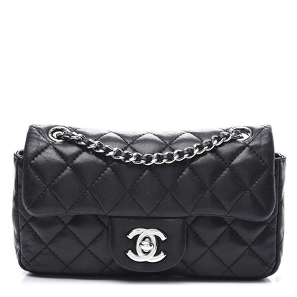 Chanel Lambskin Quilted Mini Rectangular Flap Black 1 of 10