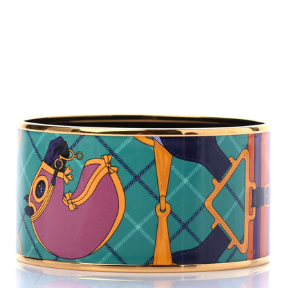 Hermes Enamel Printed Extra Wide Bracelet 65 3 of 5