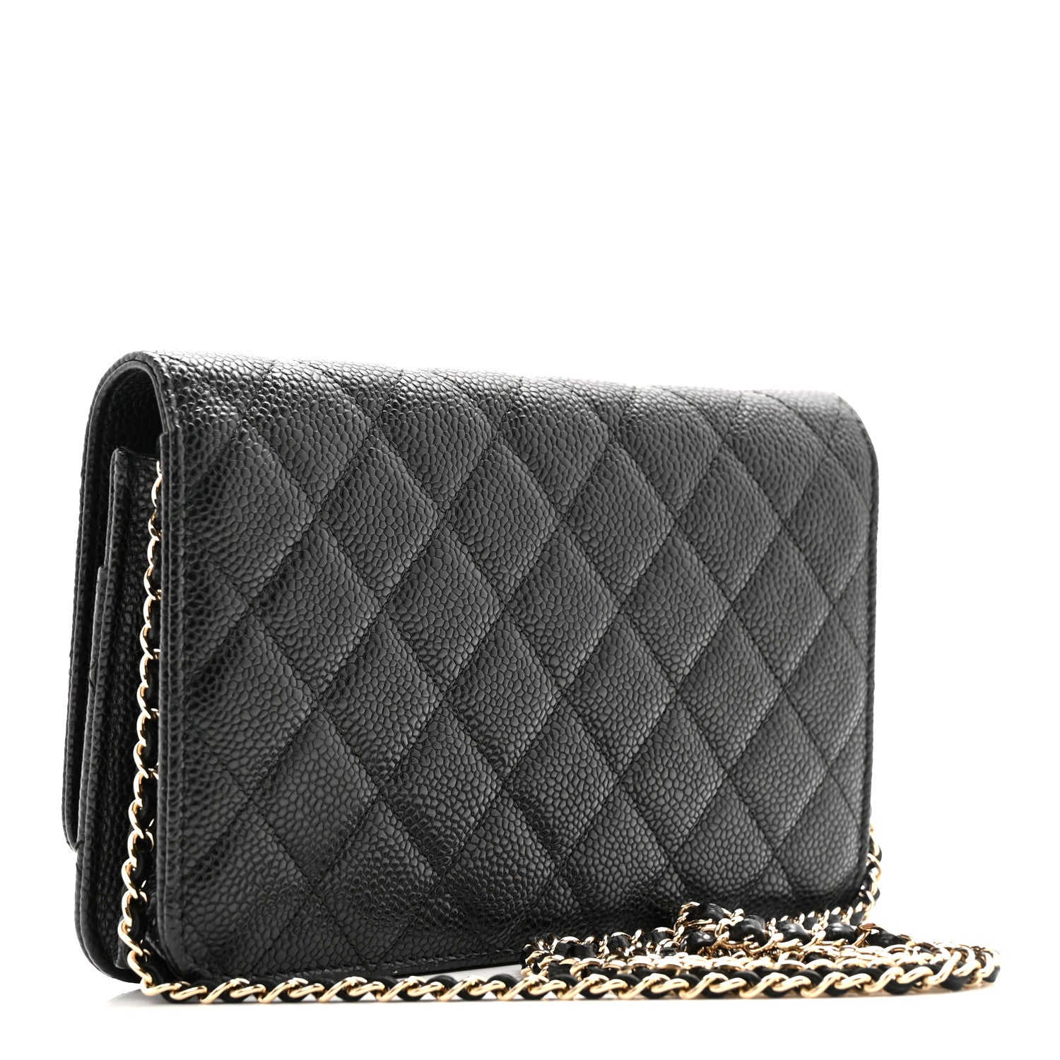 Chanel Caviar Quilted Golden Class Wallet On Chain WOC Black 3 of 13