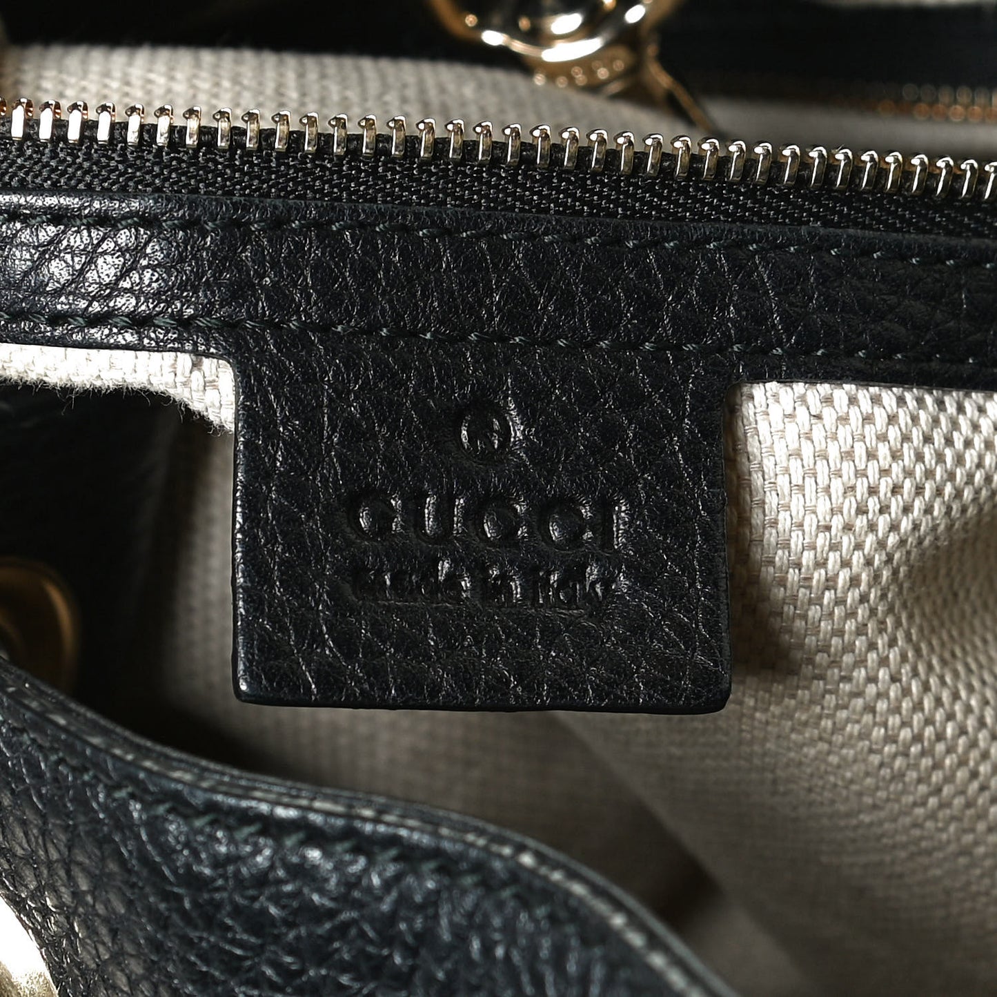 Pebbled Calfskin Medium Soho Chain Shoulder Bag Black