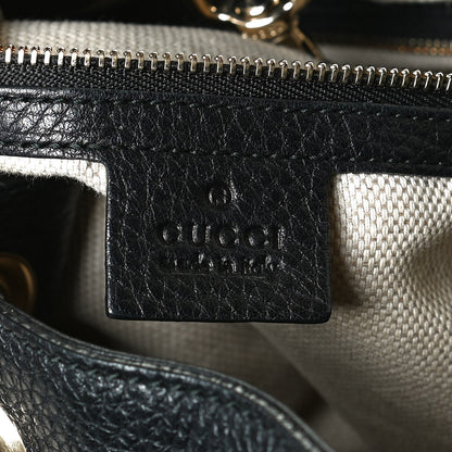 Gucci Pebbled Calfskin Medium Soho Chain Shoulder Bag Black 6 of 11