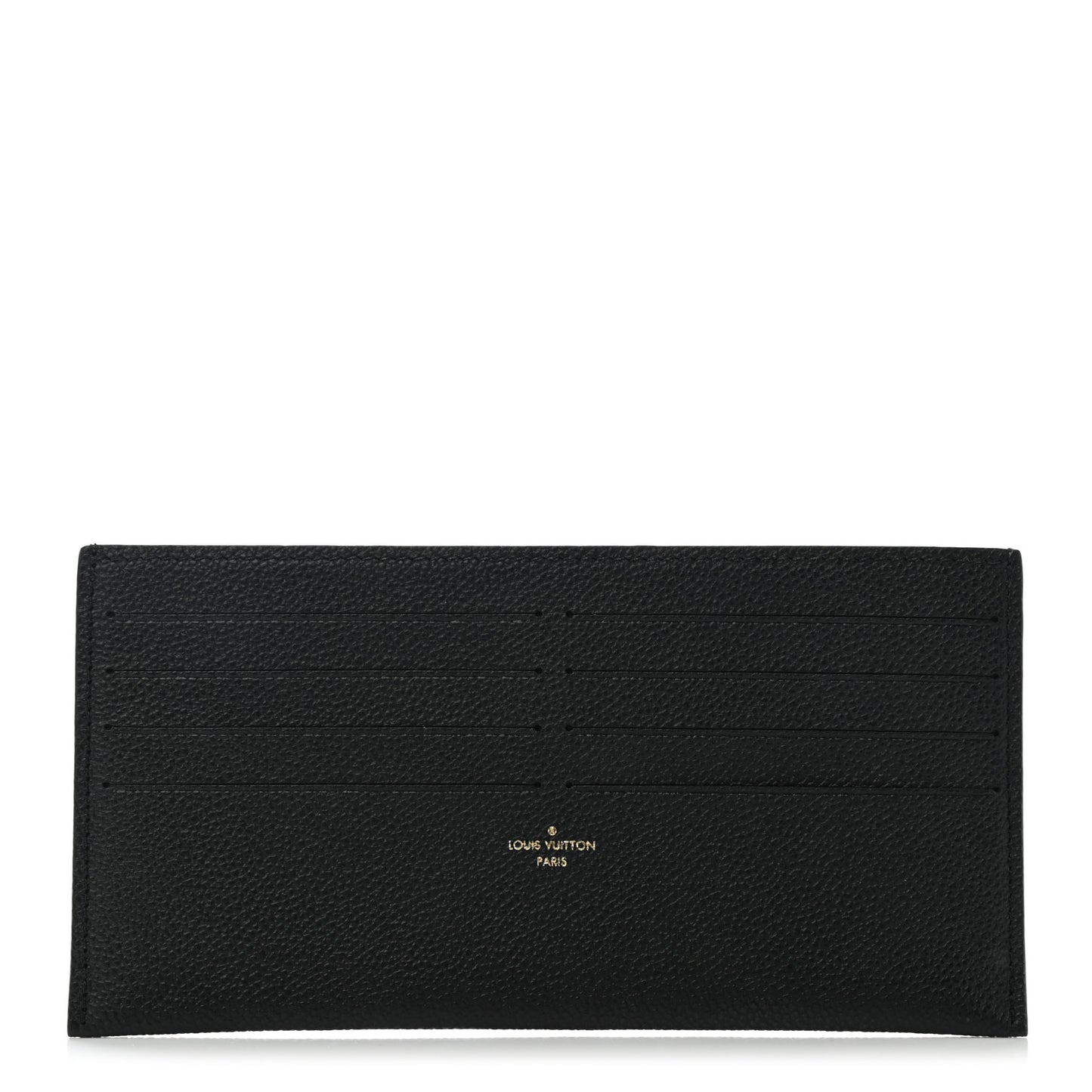 Calfskin Felicie Chain Wallet Card Holder Insert Black