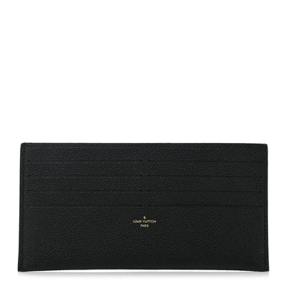 Louis Vuitton Calfskin Felicie Chain Wallet Card Holder Insert Black 1 of 6