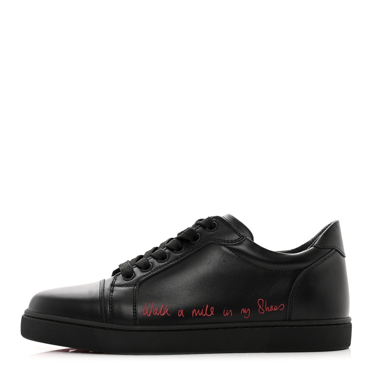 Christian Louboutin Calfskin Vieira Walk Flat Sneakers 38 Black 1 of 9