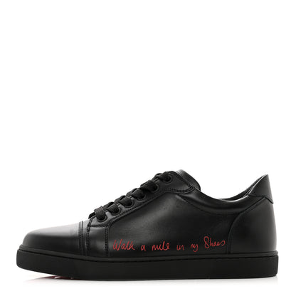 Christian Louboutin Calfskin Vieira Walk Flat Sneakers 38 Black 1 of 9