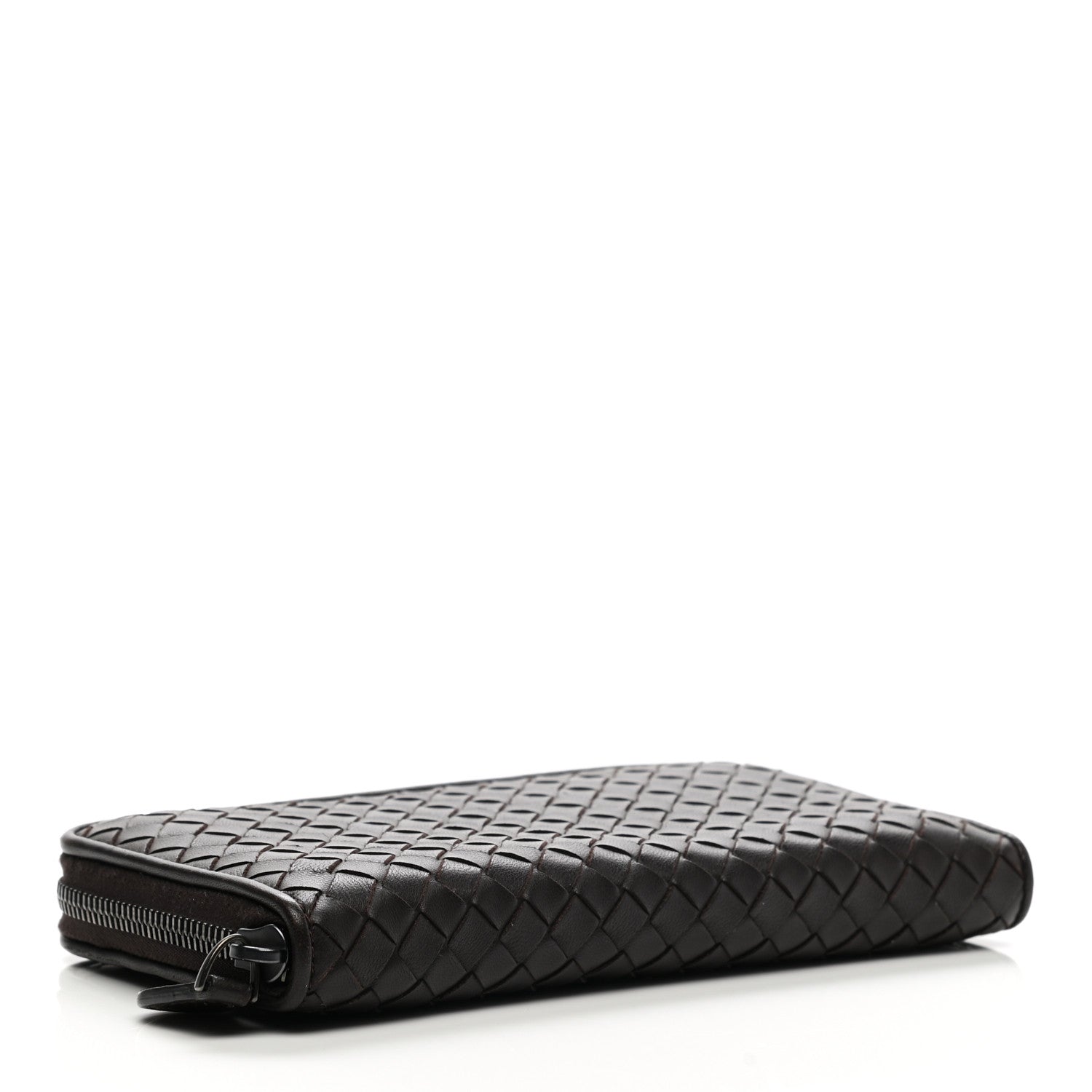 Bottega Veneta Goatskin Intrecciato Zip Around Wallet Brown 4 of 10