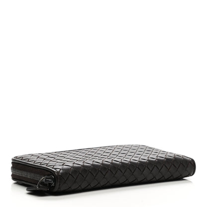 Bottega Veneta Goatskin Intrecciato Zip Around Wallet Brown 4 of 10