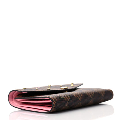 Louis Vuitton Damier Ebene Studded Victorine Wallet 4 of 8
