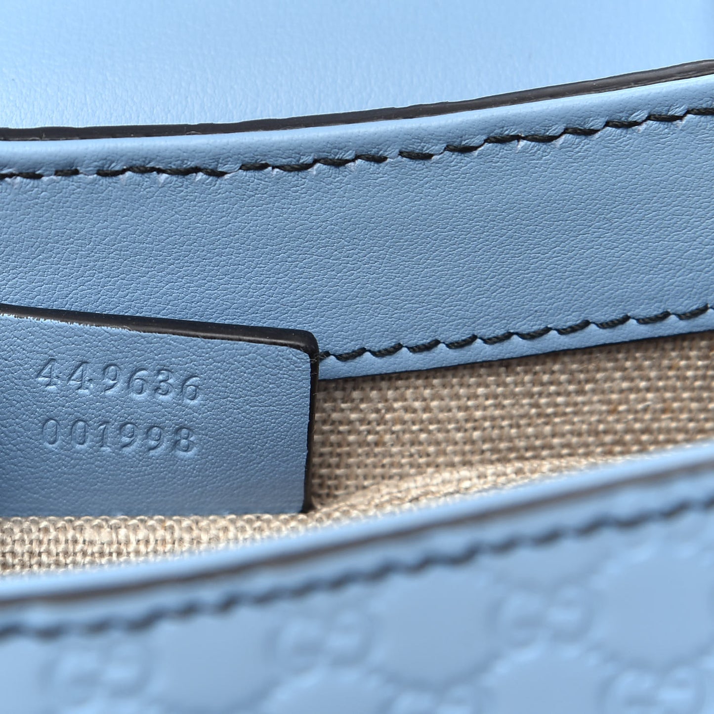 Soft Microguccissima Mini Emily Chain Shoulder Bag Mineral Blue