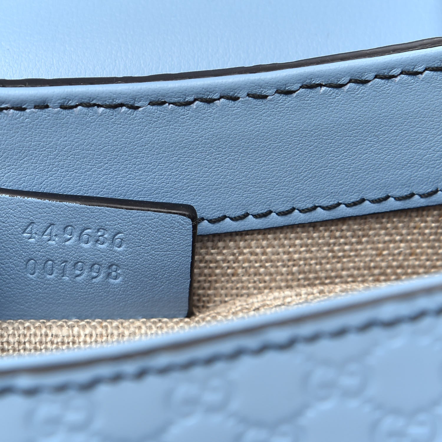 Gucci Soft Microguccissima Mini Emily Chain Shoulder Bag Mineral Blue 7 of 10