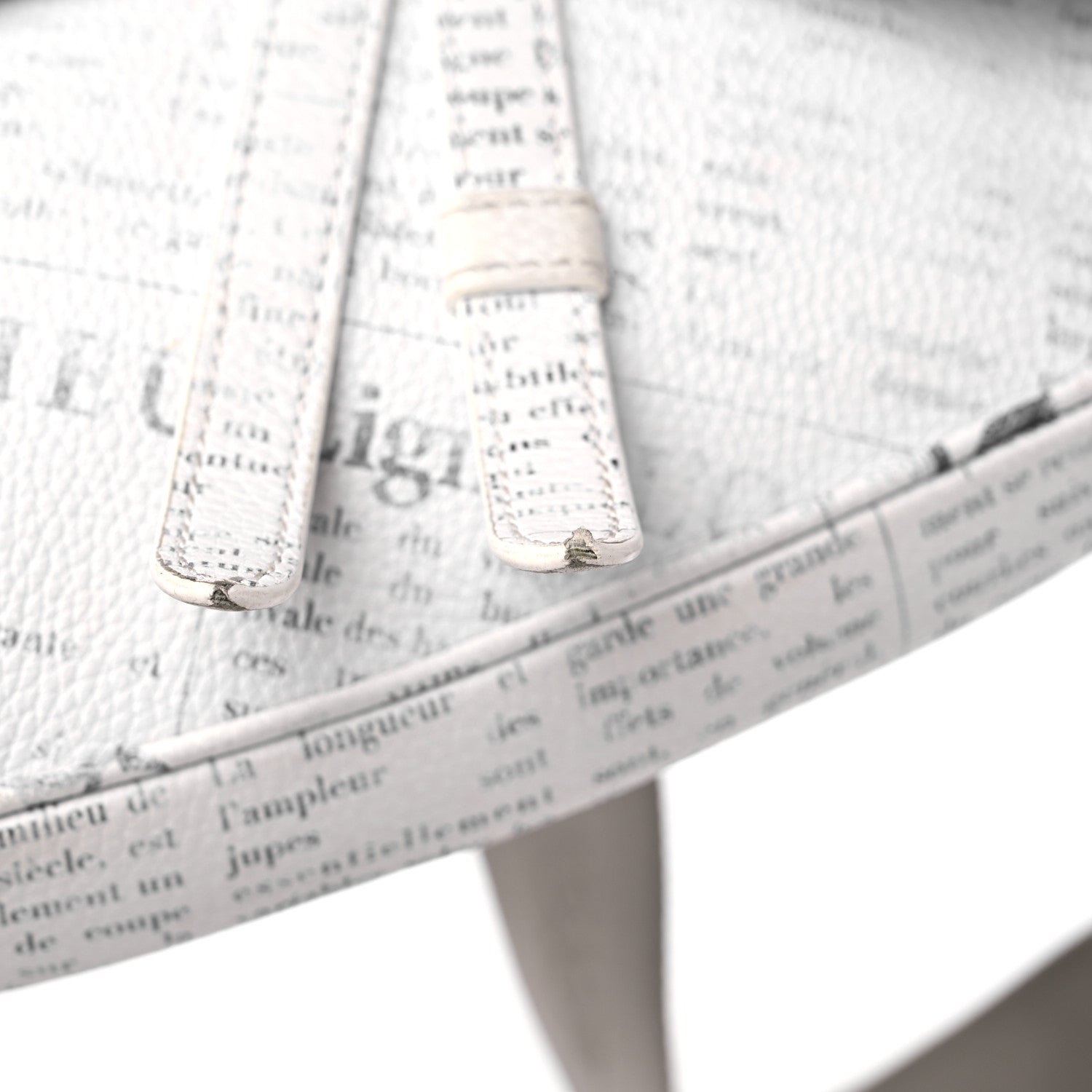 Christian Dior X DANIEL ARSHAM Grained Calfskin Newspaper Print Saddle Bag White 17 of 19