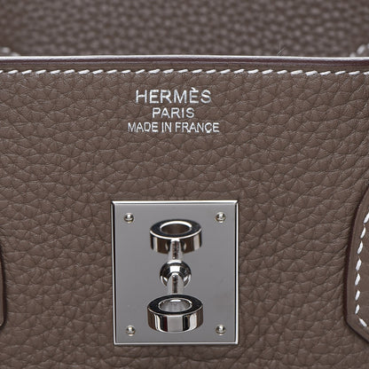 Hermes Taurillon Clemence Birkin 35 Etoupe 19 of 30