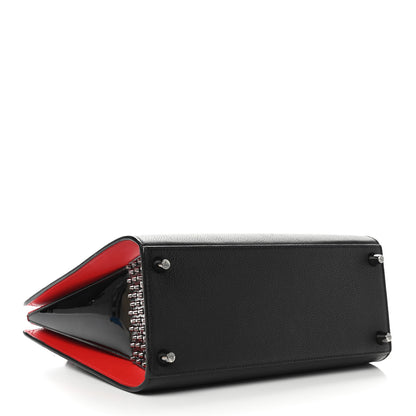Christian Louboutin Calfskin Empire Patent Studded Medium Paloma Black 3 of 7