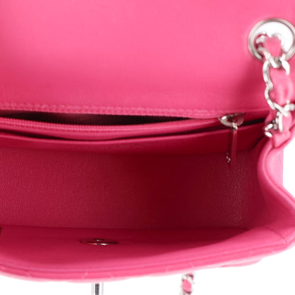 Chanel Lambskin Quilted Mini Square Flap Dark Pink 6 of 11