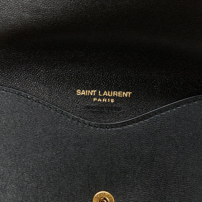 Saint Laurent Lambskin Chevron Quilted Medium Loulou Black 9 of 13