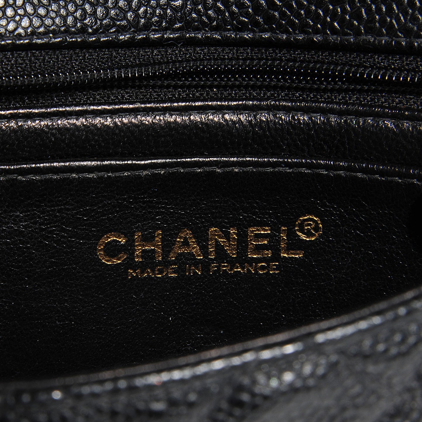 Caviar Quilted Mini Square Flap Black