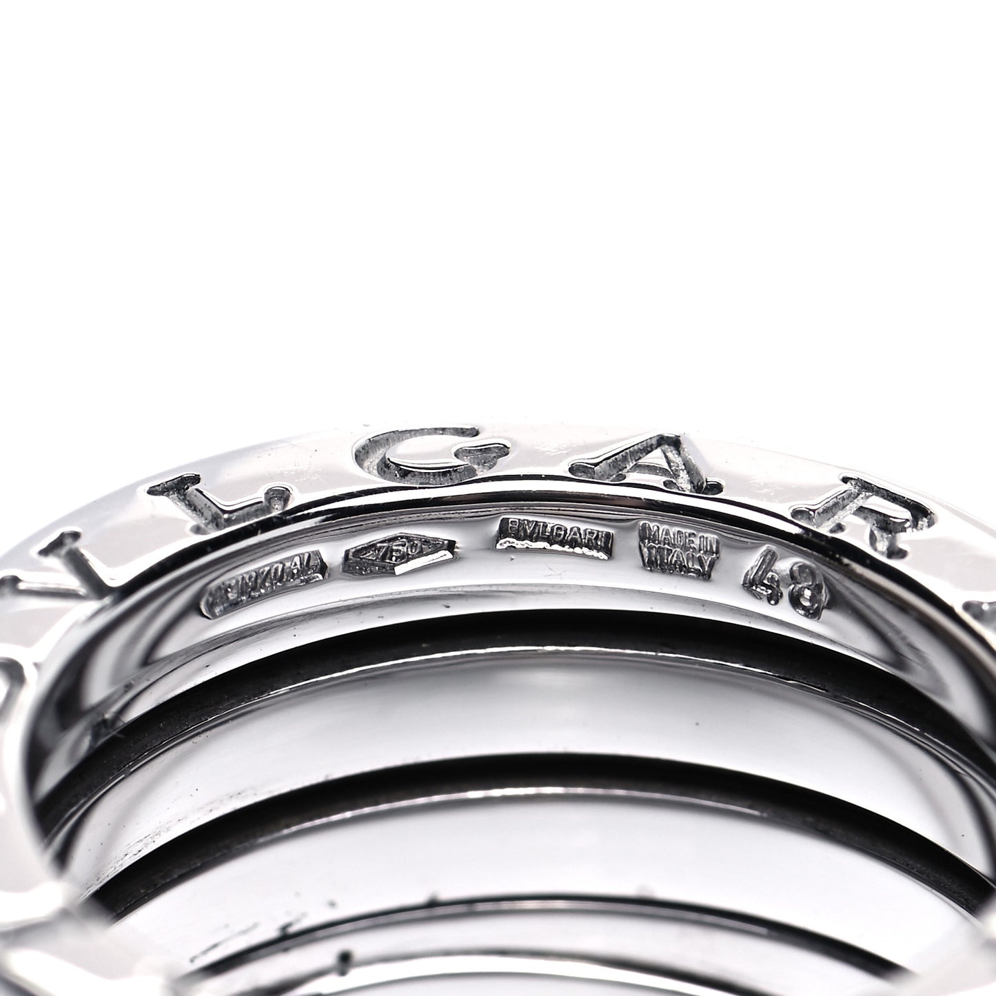 18K White Gold B.Zero1 Four-Band Ring 48 4.5