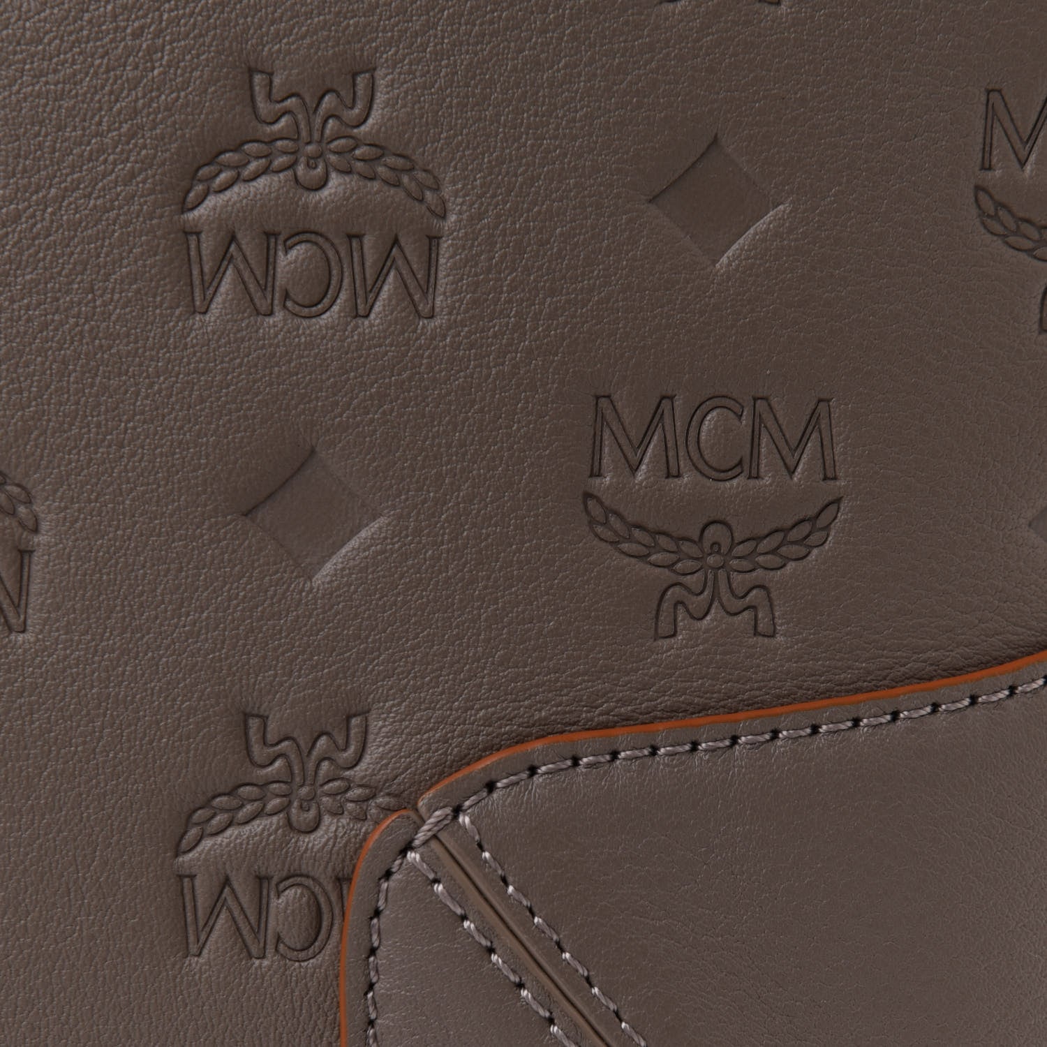 MCM Calfskin Ottomar Monogram Medium Klara Hobo Urban Taupe 6 of 9