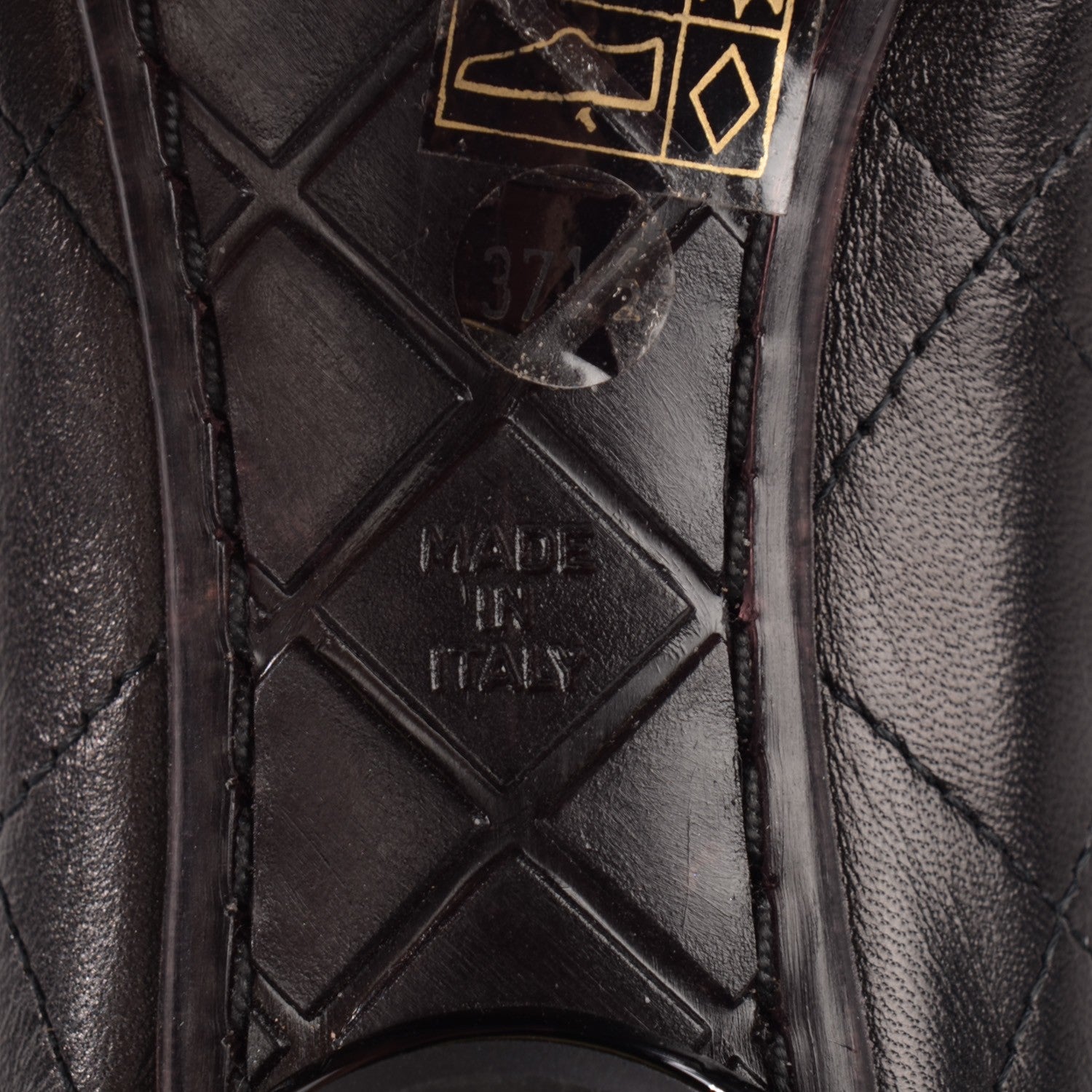 Chanel Lambskin Quilted Cambon Ballerina Flats 37.5 Black 7 of 9