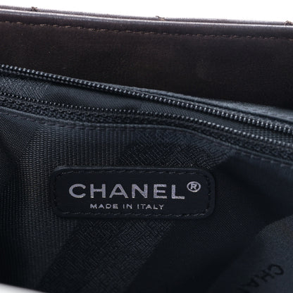 Chanel Glazed Calfskin Quilted Portobello Tote Grey Dark Brown 6 of 9
