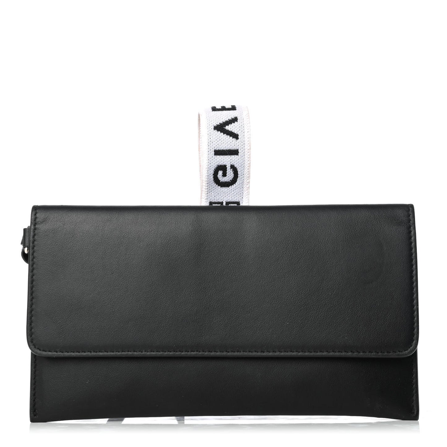 Calfskin 4G Flap Pouch Black
