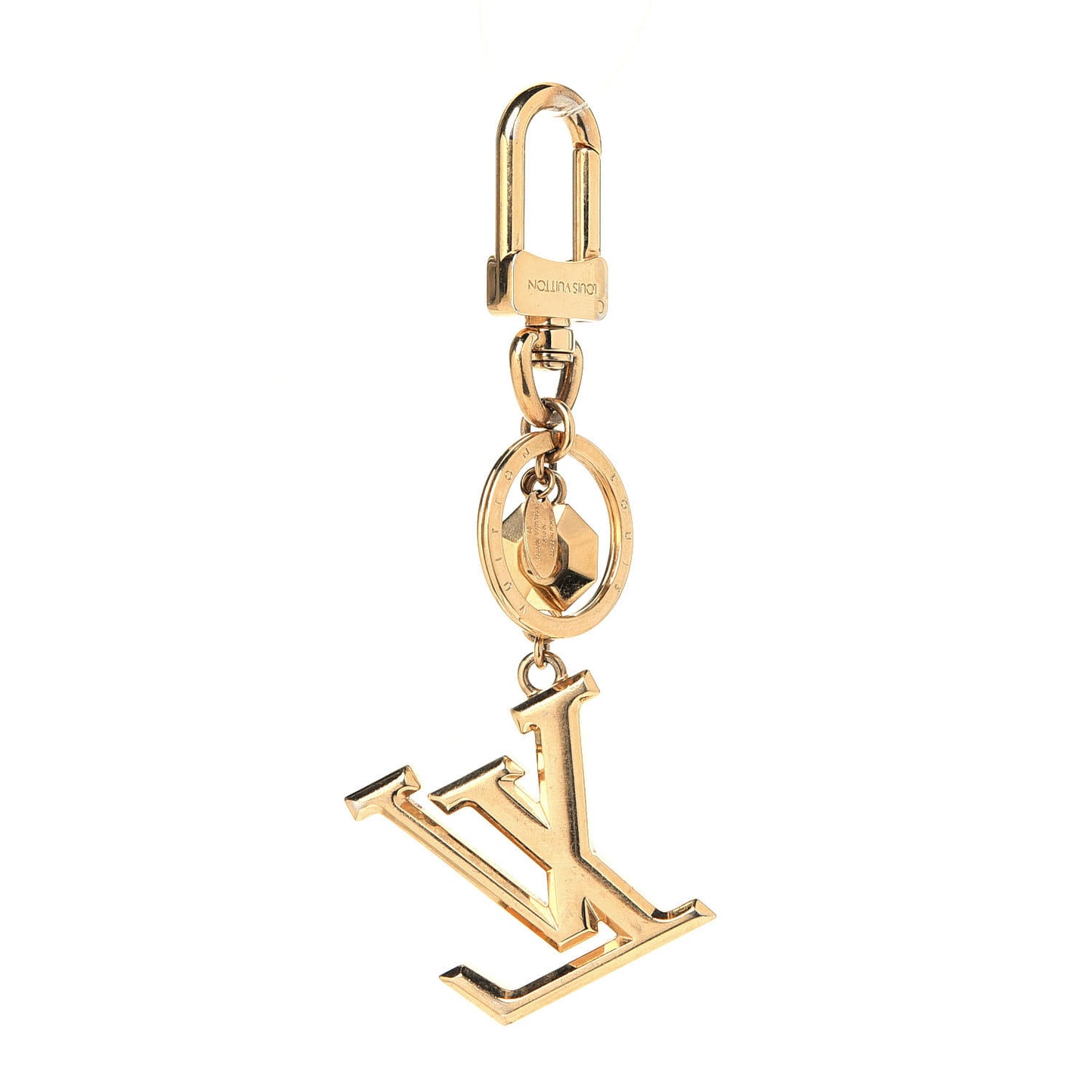 LV Facettes Bag Charm Key Holder Gold