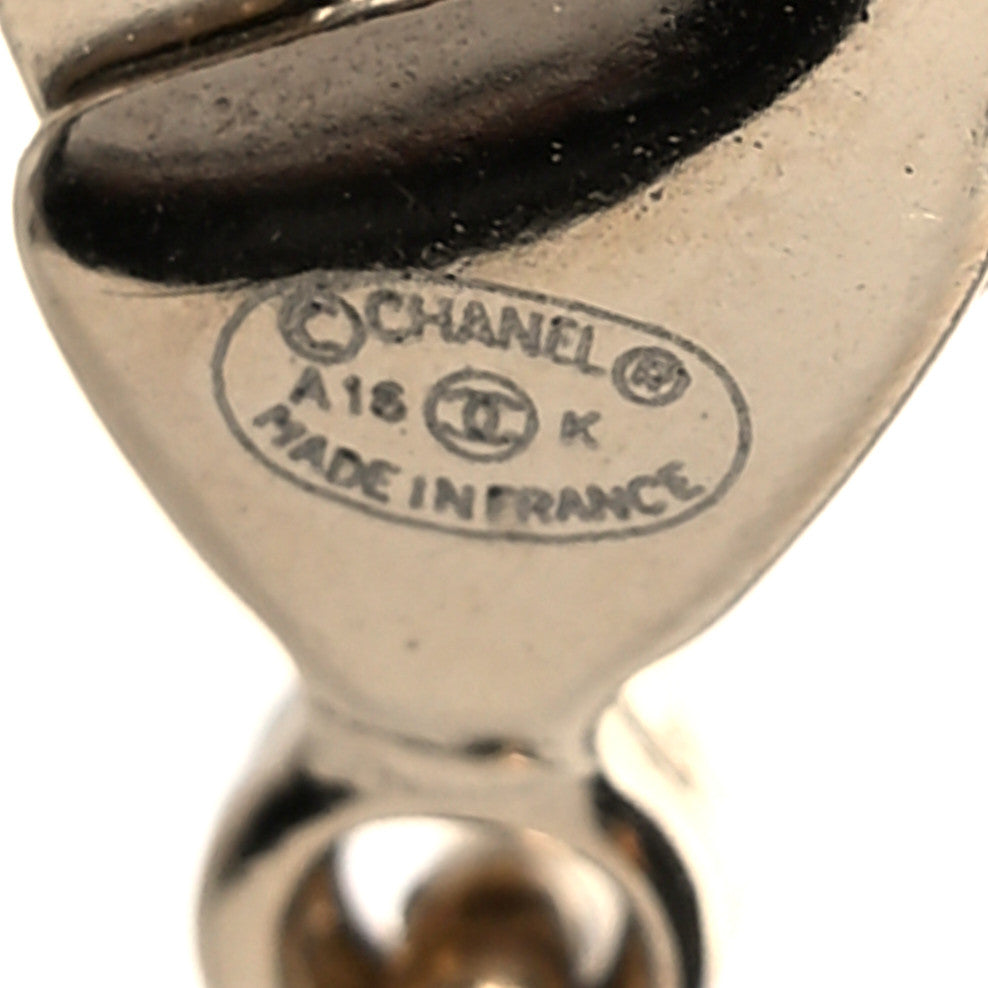 Chanel Pearl Grosgrain CC Long Necklace Gold 5 of 8