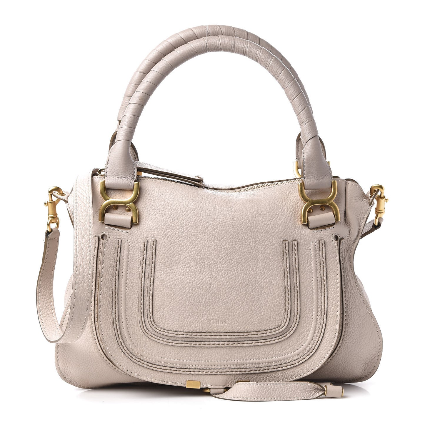 Calfskin Medium Marcie Satchel Abstract White