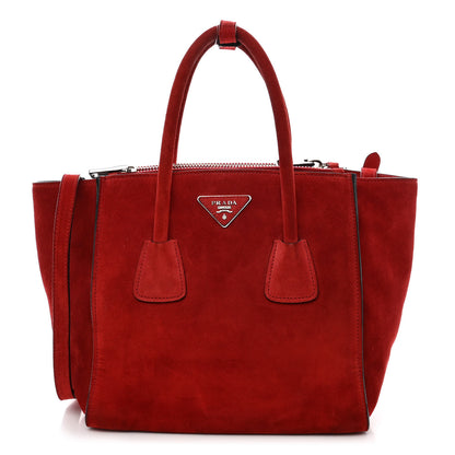 Prada Scamosciato Suede Twin Pocket Tote Porpora 1 of 14