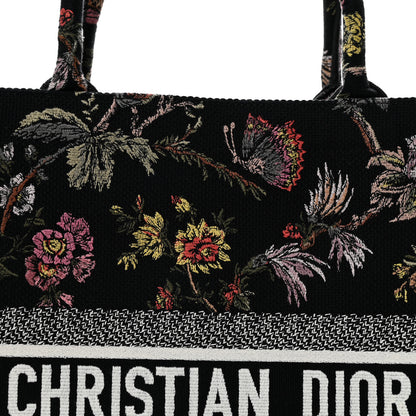 Christian Dior Canvas Jardin Botanique Embroidered Large Book Tote Black Multicolor 8 of 14