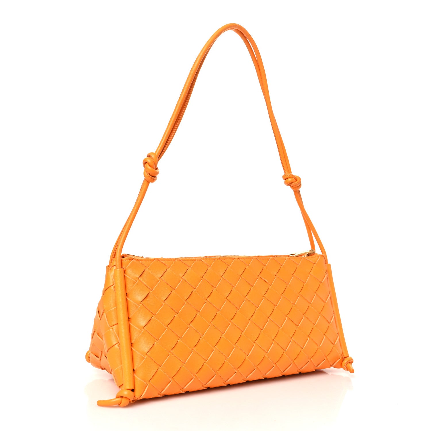 Bottega Veneta Nappa Intrecciato Pouch On Strap Tangerine 3 of 9