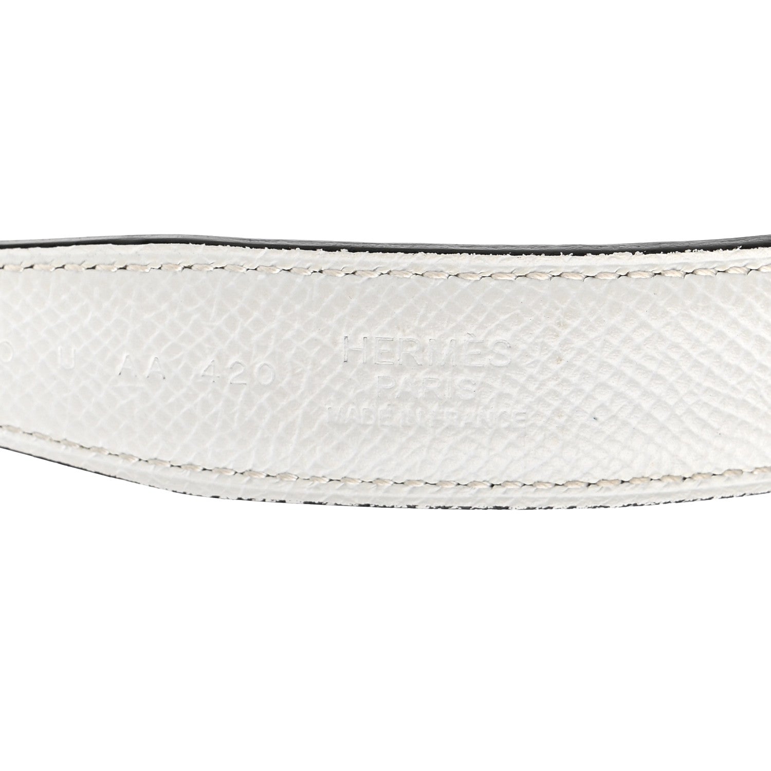 Hermes Swift Epsom 24mm Gamma Belt 90 36 White Etoupe 3 of 9