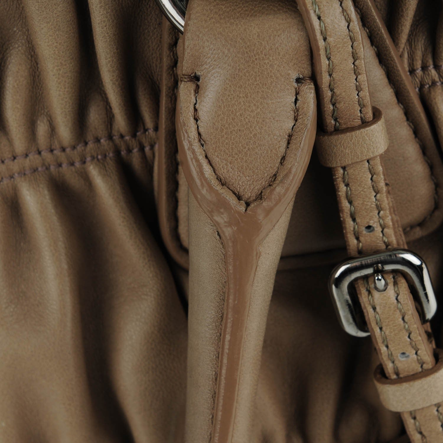 Prada Nappa Gaufre Double Zip Tote Argilla 13 of 15