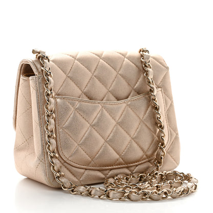 Chanel Metallic Lambskin Quilted Mini Square Flap 3 of 10