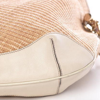 Gucci Straw Peggy Bamboo Handle Hobo 12 of 16