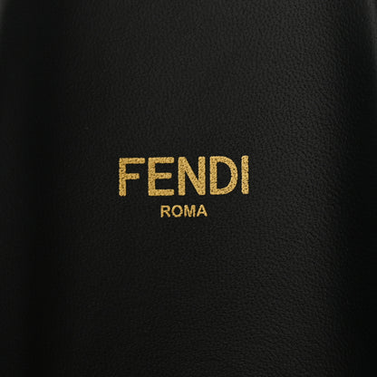 Fendi Satin FF Fendi Feel Slide Sandals 39 Tobacco Black 7 of 8