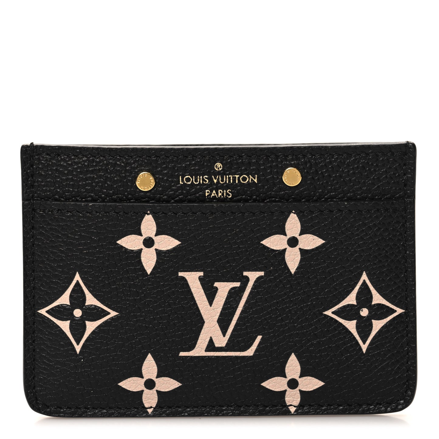 Empreinte Card Holder Black Beige