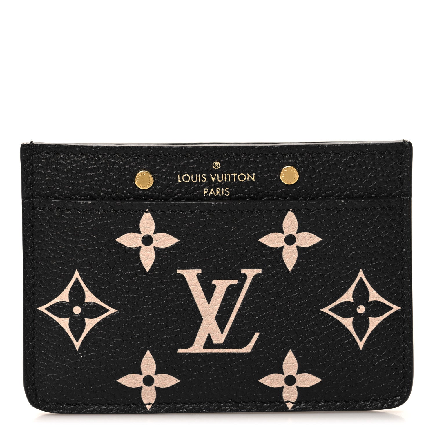 Louis Vuitton Empreinte Card Holder Black Beige 1 of 6