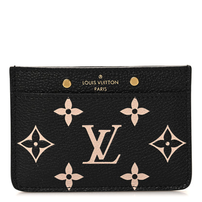 Louis Vuitton Empreinte Card Holder Black Beige 1 of 6