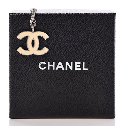 Chanel Enamel CC Pendant Necklace Beige 6 of 6