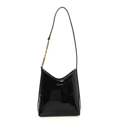 Saint Laurent Patent Calfskin Mini Rendez-Vous Hobo Black 1 of 8