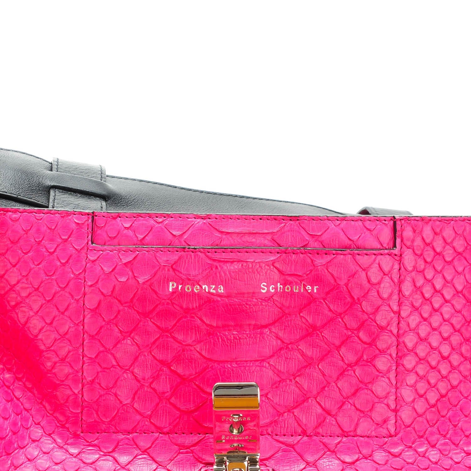 Proenza Schouler Python PS Courier Bag Hot Pink 8 of 8
