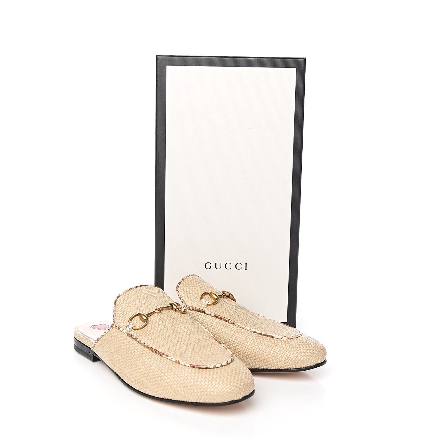 Straw Elaphe Womens Princetown Slippers 37.5 Natural Cream Brown