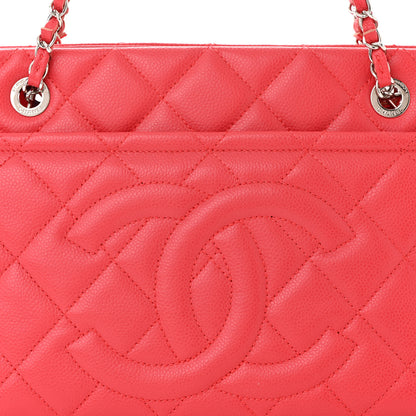 Chanel Caviar Quilted Timeless CC Soft Tote Coral 8 of 11
