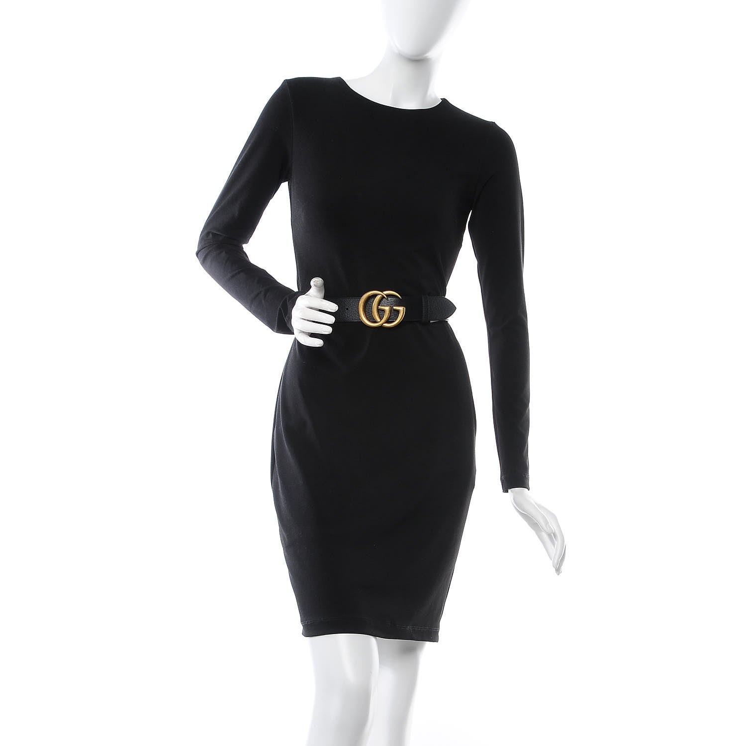 Gucci Textured Calfskin Double G 40mm Belt 110 44 Black 2 of 7